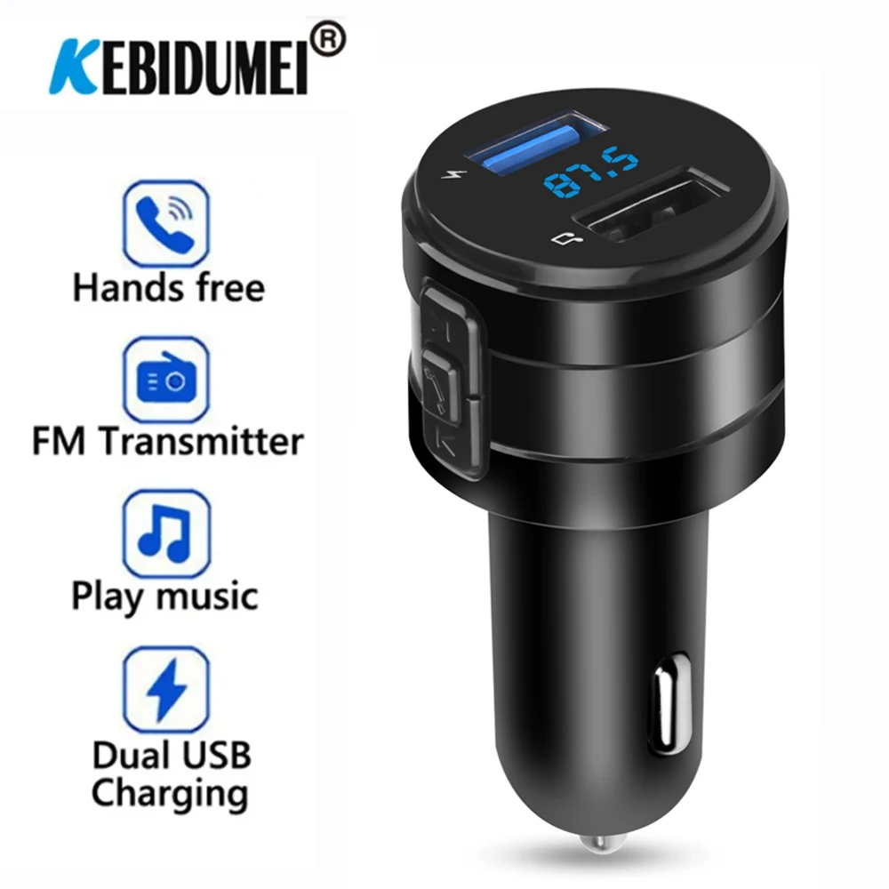 Transmisor FM Bluetooth, reproductor MP3, Kit manos libres para coche, cargador USB Dual 3.1A, adaptador de corriente para coche, Radio DVR, accesorios para coche