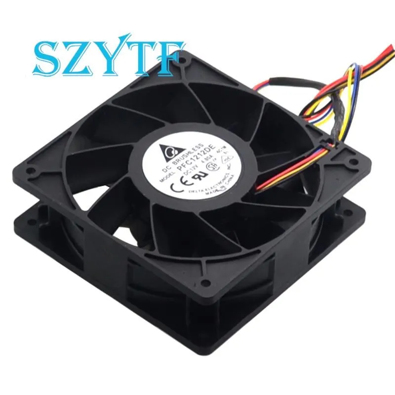 Ventilador de refrigeración de 4 cables para Delta, 12V, 12038, 4.8A, PFC1212DE, 120mm, volumen de viento súper grande, rodamiento de bolas doble, violento - imagen 5