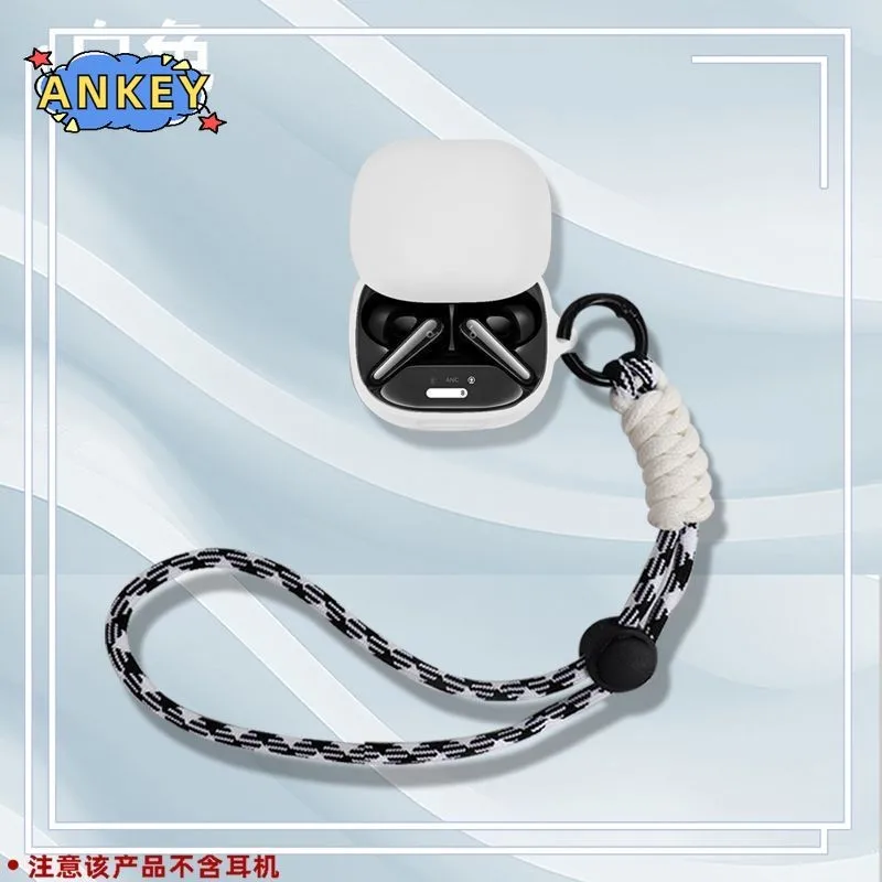 Funda protectora para Anker Soundcore Liberty 4 Pro, cordón de nailon, cubierta suave, funda de conchas Liberty4Pro, accesorios de correa de cuerda de mano - imagen 3