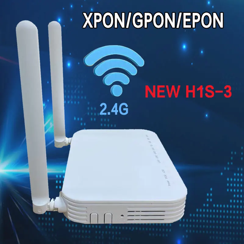 H1S-3 GPON EPON XPON 2,4G 1GE + 3FE + 1 macetas + Wifi ONU ONT inglés por firmware ac 2 antenas router ont modem - imagen 3