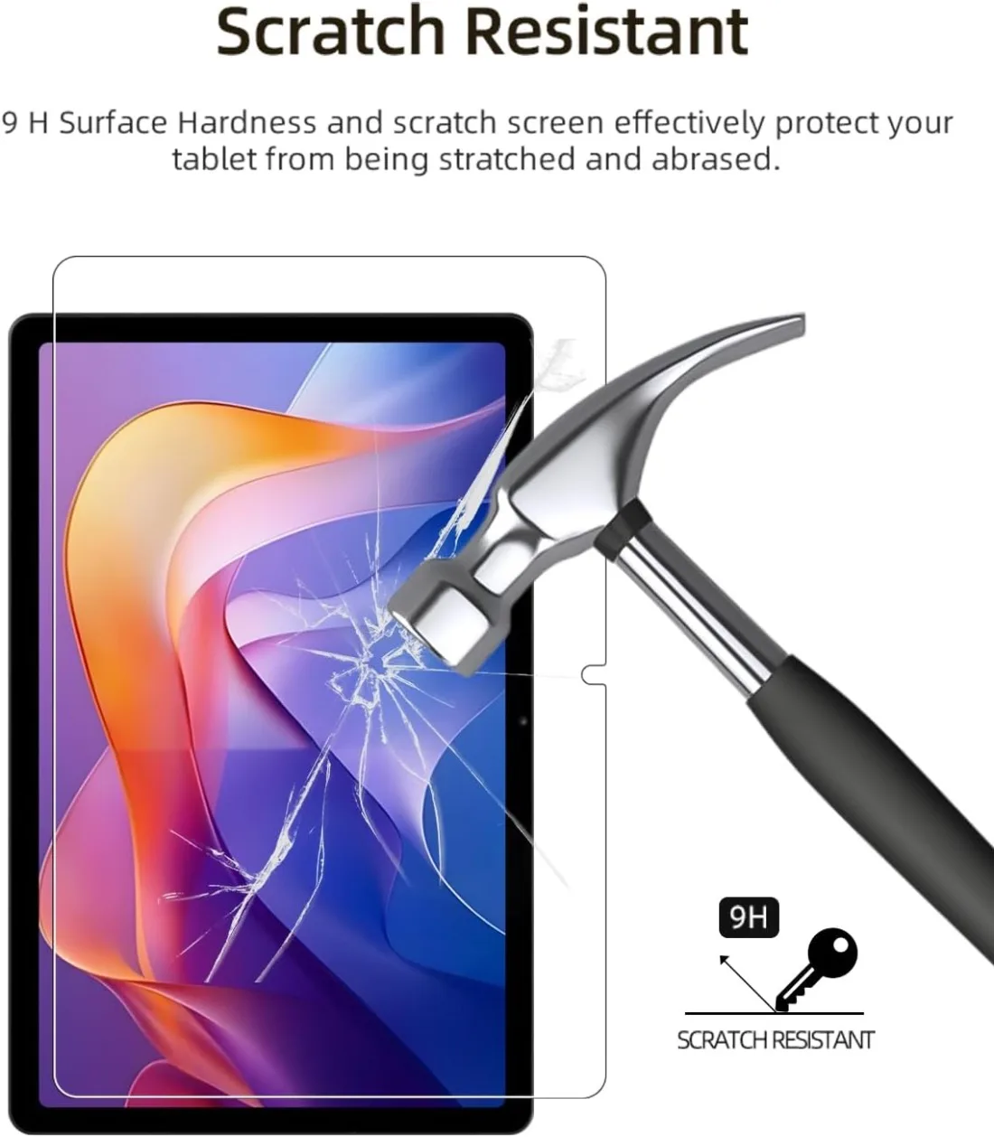 Película de vidrio templado de 2 piezas para Xiaomi Redmi Pad 2 Protector de pantalla HD transparente antiarañazos para Redmi Pad 2 protectores de pestañas de 11 pulgadas - imagen 4
