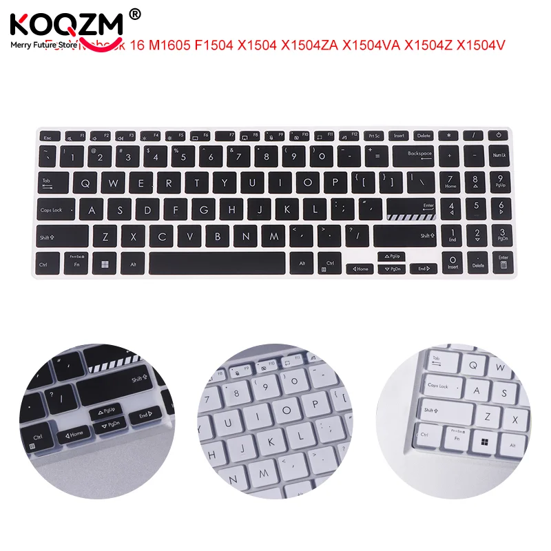 Funda protectora para teclado de portátil, piel para Vivobook 16 OLED M1605 M1605YA M1605Y X1605ZA X1605VA X1605V X1605Z X1605 de 15,6 pulgadas
