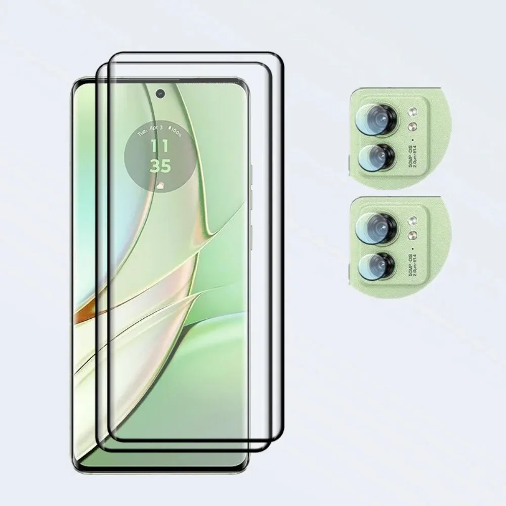 3 + 3 para Moto Edge 40 Protector de pantalla 9D Película de vidrio templado Película de cámara suave para Moto Edge 40 Glass - imagen 5