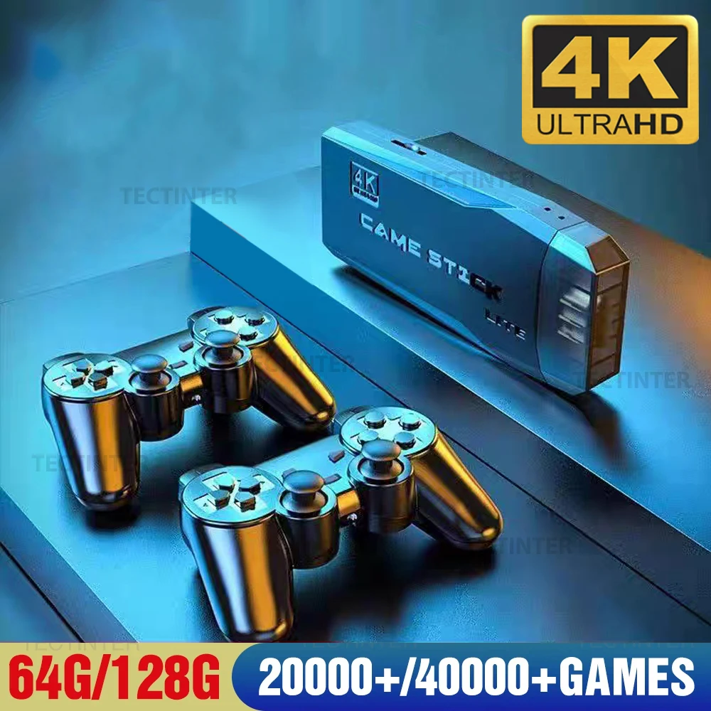 Consola de videojuegos M8 4K, mando inalámbrico Retro, mando incorporado, 20000 juegos para PS1, envío directo - imagen 2