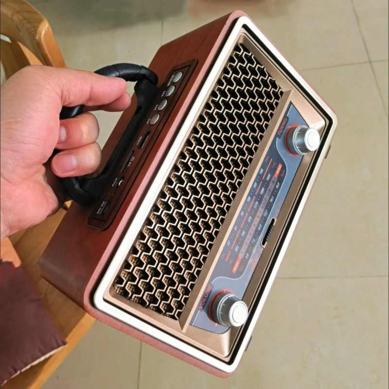 M-157BT Retro Style Multi-band Rechargeable Radio Wireless Bluetooth Link Playback Loud Volume Indoor and Outdoor Speakers - imagen 2