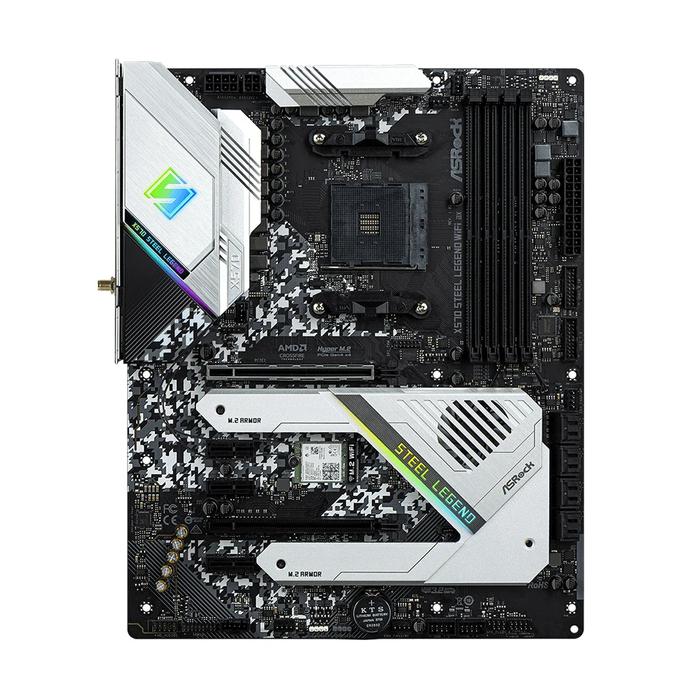 Placa base ASRock X570 STEEL LEGEND WIFI AX compatible con 5700x3D 5800X3D 5600X 5600G 2600K CPU DDR4 M.2 NVME PCIe 4,0 AM4 ATX - imagen 3