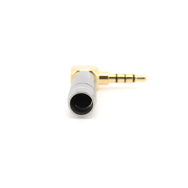 Conector de 3,5mm, 4 polos, enchufe de Audio, adaptador de auriculares de ángulo recto, Terminal de auriculares HiFi, conector chapado en oro de soldadura A7 - imagen 4