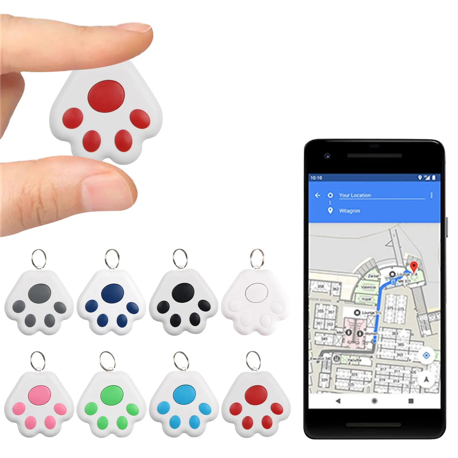 Rastreador GPS con etiqueta inteligente, Mini localizador Bluetooth resistente al agua antipérdida para mascotas, perros, gatos, niños, billetera de coche, accesorios para Collar de llaves - imagen 2