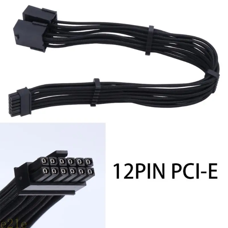 E21E 2x 8pin a 12pin Cable adaptador alimentación tarjeta gráfica para RTX30 GPU 12PIN a 8PIN