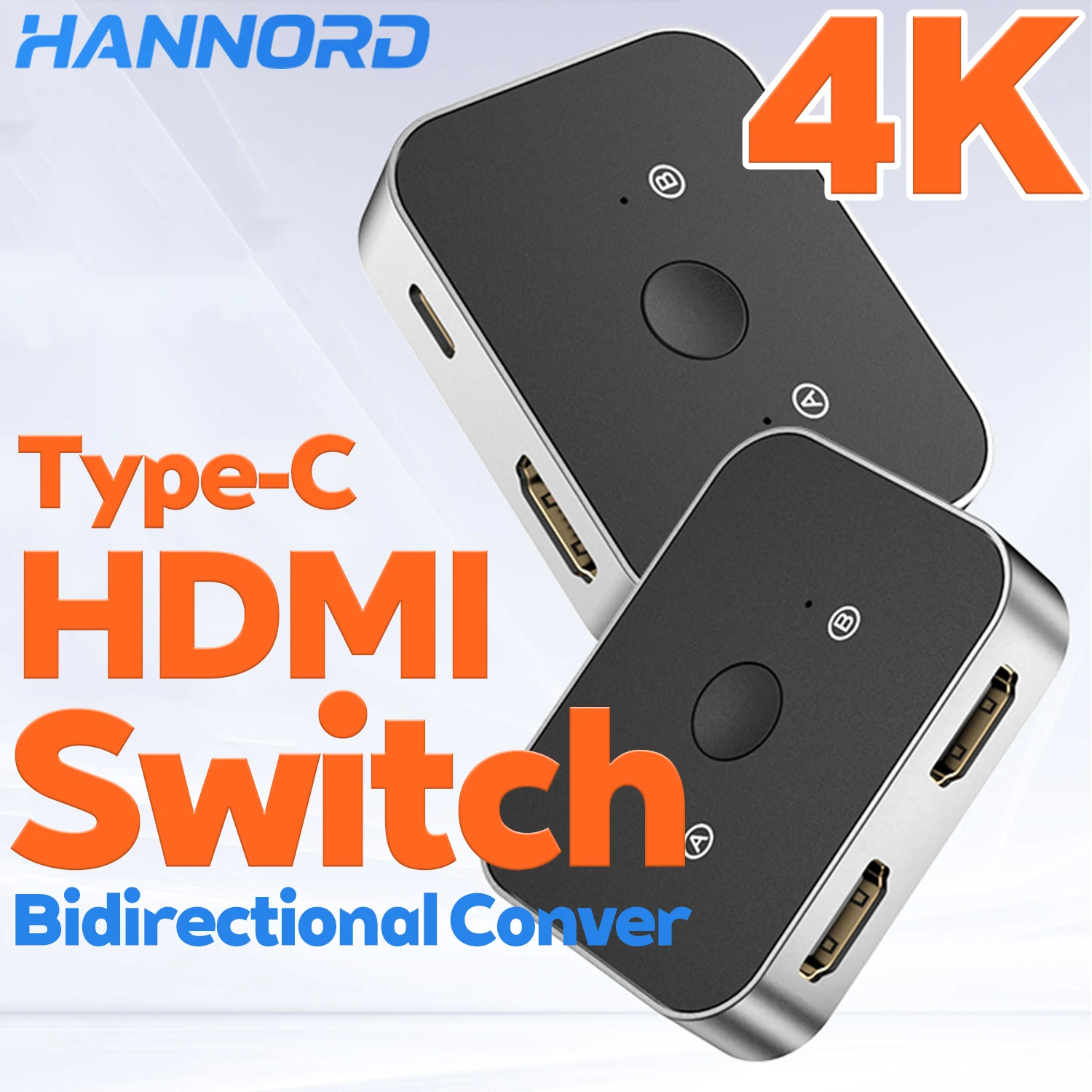 Hannord-conmutador compatible con HDMI, 4K, 144Hz, USB C, concentradores bidireccionales, compatible con tecla caliente, conmutador de distribución de vídeo de alta definición