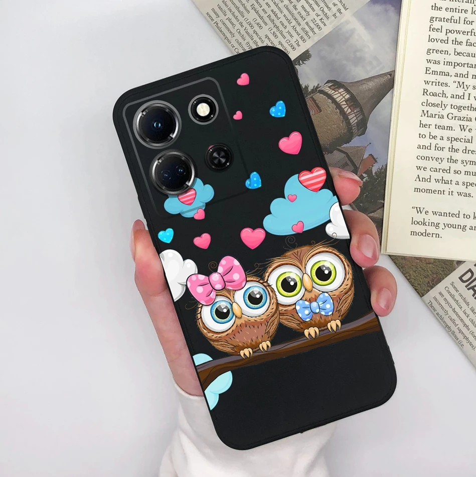 Funda de teléfono para Infinix Note 30 30Pro 30i, carcasa de silicona delgada con oso encantador, carcasa trasera anticaída para Infinix Note 30 30 i Pro - imagen 4