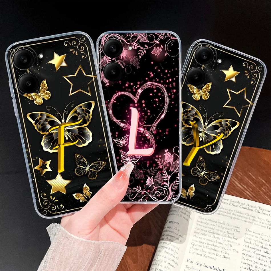 Para Xiaomi Redmi A5 4G / Poco C71 Funda de teléfono única con letras de corazón para Redmi A 5 / Poco C 71 Funda de silicona transparente de TPU suave - imagen 2