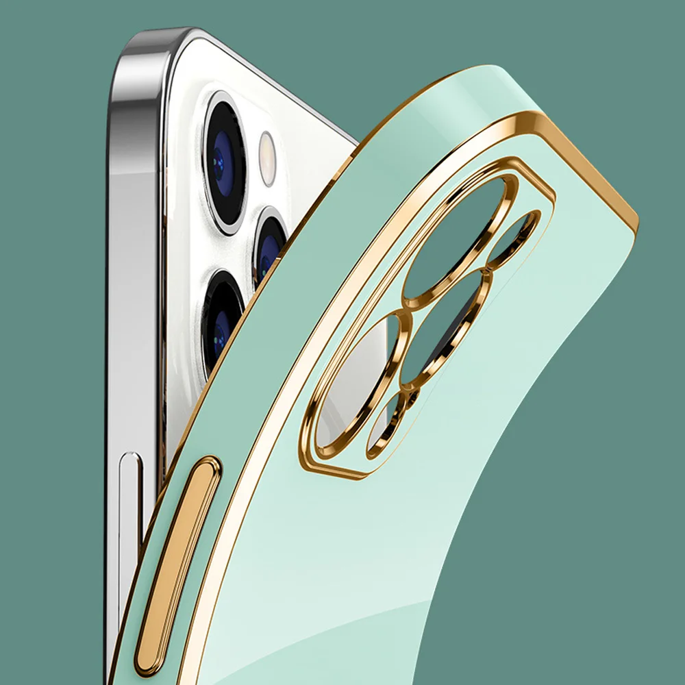 Para Xiaomi 12 lite funda Xiaomi Mi 11 Lite 5G Mi 11 12x12s 12T Pro 10s 10 13 lite Mi 11T 8 9 funda de teléfono cubierta protectora chapada - imagen 2