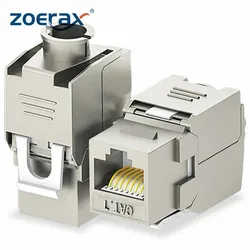 ZoeRax Acoplador Keystone RJ45 Cat8/Cat7/Cat6A STP PoE