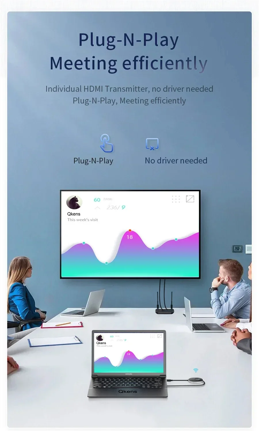 50M 5G 1080P inalámbrico WIFI HDMI transmisor de vídeo y receptor extensor adaptador de pantalla Multi TX a 1 RX Switch ordenador portátil PC a TV - imagen 5