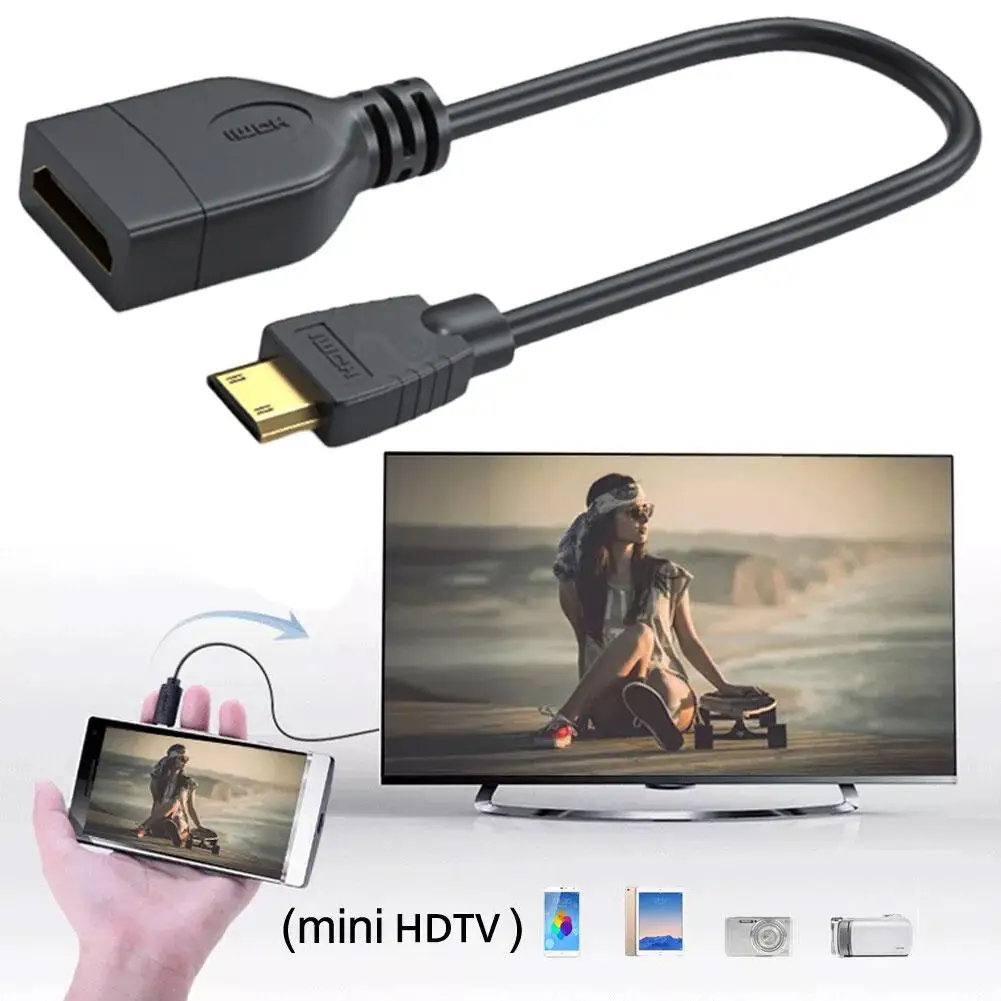 Adaptador de Cable hembra portátil compatible con HDMI, Mini Cable HDMI 4K 60Hz, HDmatters para tableta, videocámara, Lap H1L7 - imagen 3