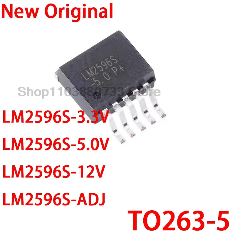 1 Uds 100% nuevo chip LM2596 LM2596S-5.0V/3,3 V/12V/ADJ TO263-5 MOS FET TO-263-5