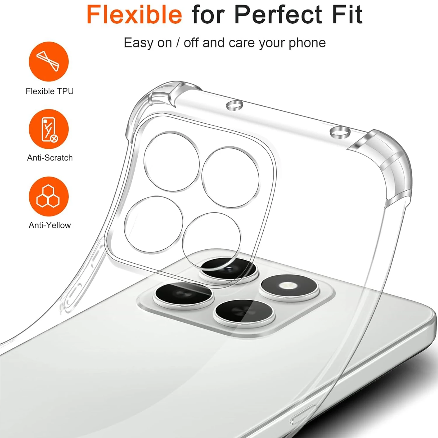 Funda transparente de TPU para Honor 400 Smart 5G, funda protectora de cuatro esquinas a prueba de golpes, Fundas - imagen 4