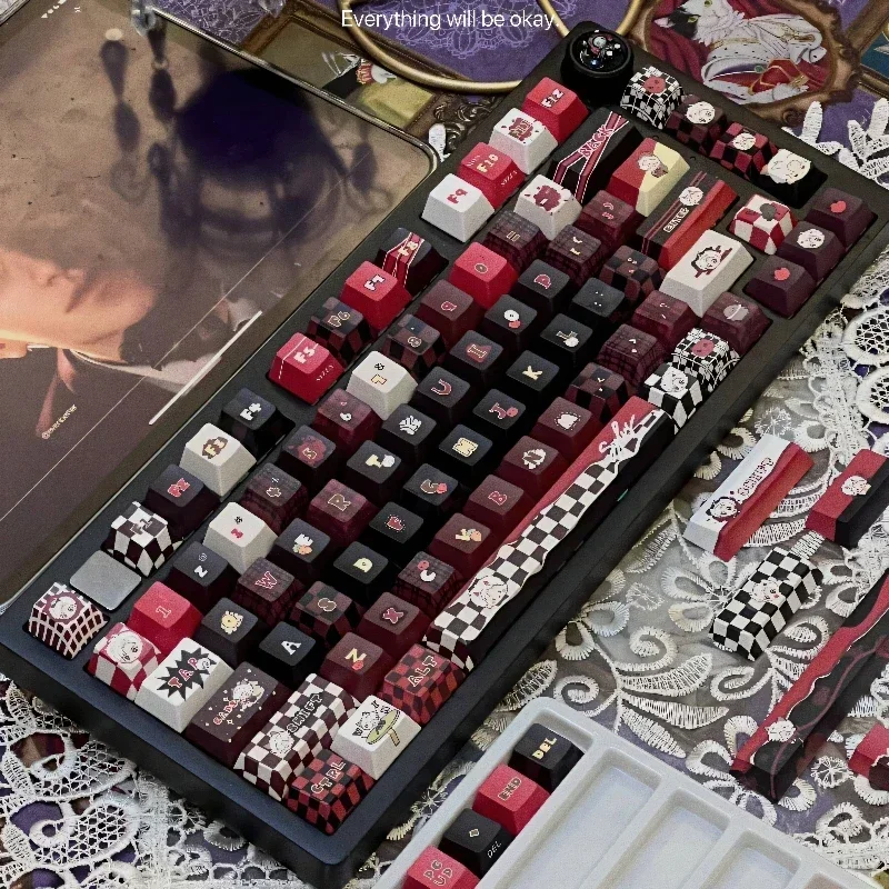 Sylus Keycaps personalizado PBT Cherry EOA perfil tapa de llave lindo sublimación de tinte dibujos animados Anime punto Keycap para jugadores DIY diseño regalos - imagen 5