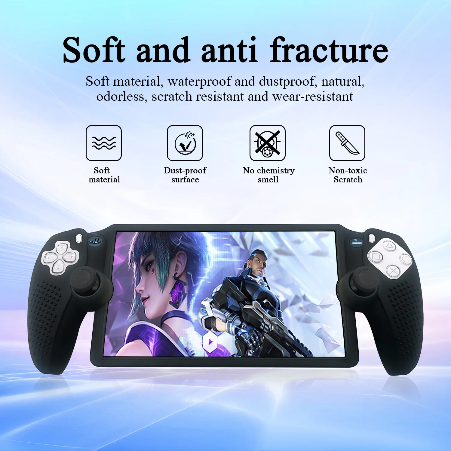 Funda de silicona suave antideslizante, cubierta protectora contra el polvo para consola Sony PlayStation Portal PS, accesorios para Portal PS5 - imagen 3