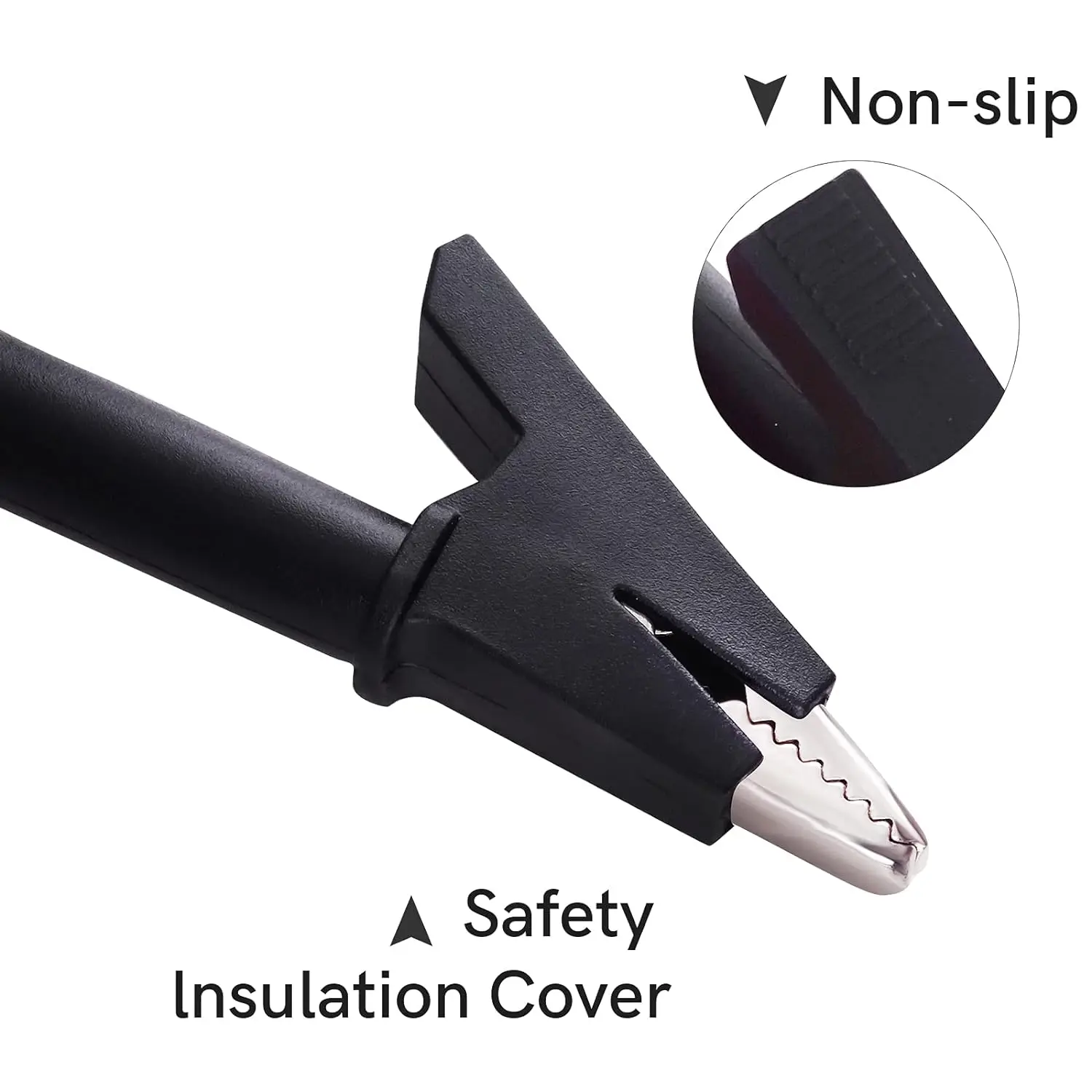 Pinzas de cocodrilo de 5 uds., cables de prueba eléctricos, Cable de cocodrilo de doble extremo con Clips aisladores, Cable de cobre Flexible de prueba - imagen 5