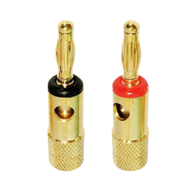 2/4 Uds. Adaptador de enchufe Banana Musical chapado en oro de 4mm amplificador de Audio conector de altavoz - imagen 5
