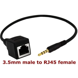 Adaptador Audio 3.5mm Macho a RJ45 Hembra – Conexión Ethernet