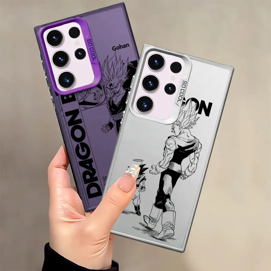 Funda trasera de teléfono para Samsung Galaxy Note 20 Ultra S21 S20 Plus S23 S23 S24 FE S22 S25 guapo Dragon Ball Goku