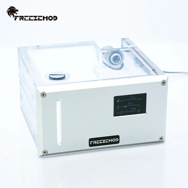 FREEZEMOD AIO Tanque de agua de doble accionamiento con termómetro y medidor de flujo Termómetro de correa de tanque de agua AI GQSX-Y2S - imagen 3