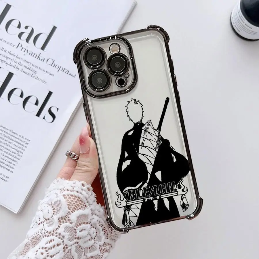Funda de teléfono suave Ichigo de Anime japonés para Apple iPhone 16 12 15Pro Max 16Plus XS MAX 15 XR 11 14 Pro 11Pro 13 - imagen 4