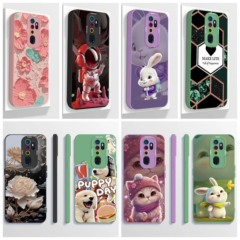 Funda protectora suave mate para OPPO A9 2020, carcasa de teléfono con dibujos de astronauta, paquete completo, 2020, A11X