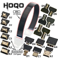 Cable FFC HDMI Raspberry Pi 4 90° – Conector plano