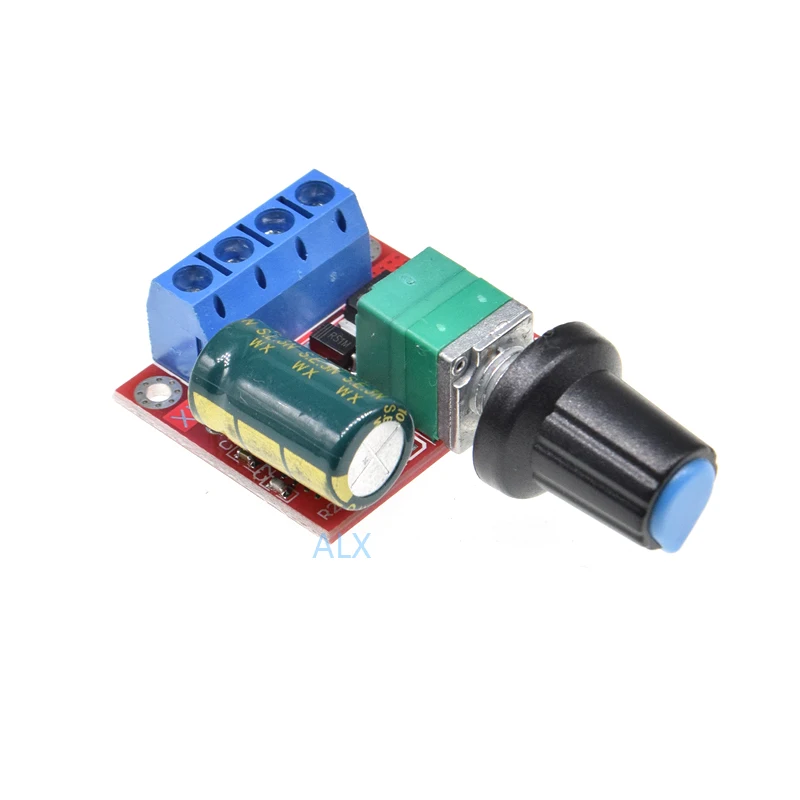 2 uds Pwm Dc 4,5 v-35v 5a 90w Mini controlador de velocidad del Motor regulador de velocidad Control placa de módulo ajustable interruptor de atenuadores Led