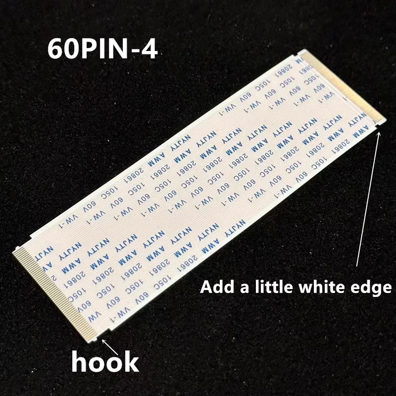 Con orejas Cable plano Flexible FFC FPC chapado en oro AWM 20706 20861 105C 60V VW-1 Cable de cinta tipo A 60 pines/68 pines 10CM-50CM 60P/68P