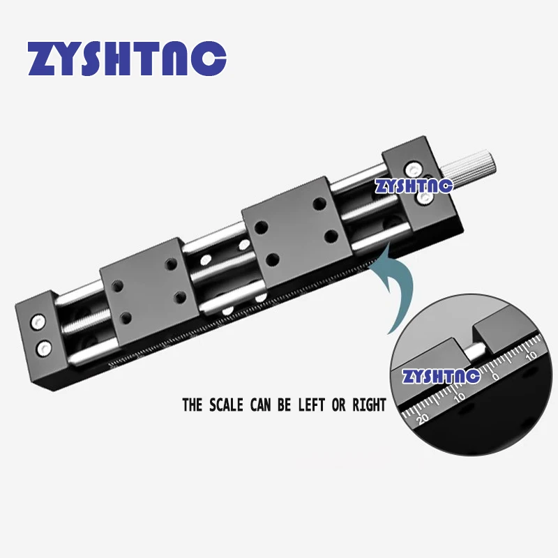 Mesa deslizante manual de microprecisión del eje X, deslizador 30/40A/60A, tornillo de conductor hacia adelante y hacia atrás, riel guía del eje óptico abierto/cerrado - imagen 3