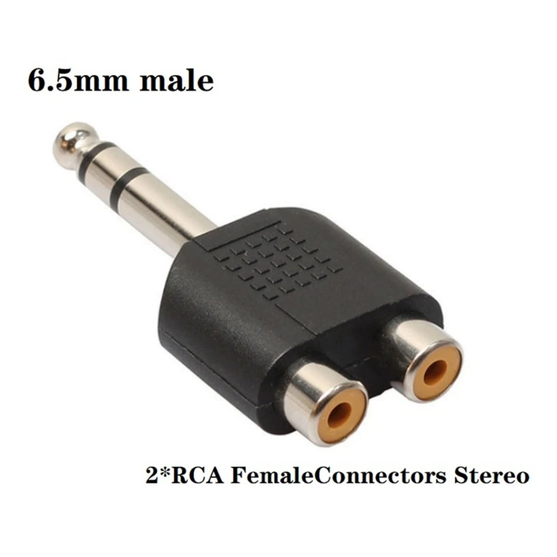 Convertidor de equipo de Audio 1/8 "1/4" 6,35mm 6,5 3,5mm a RCA Audio estéreo/Mono hembra conector macho adaptador de altavoz - imagen 3