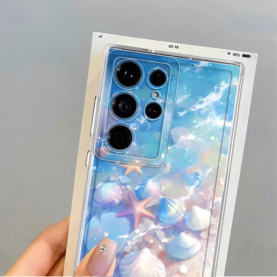 Funda blanda azul junto al mar para Samsung Galaxy S10 Plus S24 FE Note 10 20 Ultra S22 S23 S25 Ultra S21 S20 - imagen 5