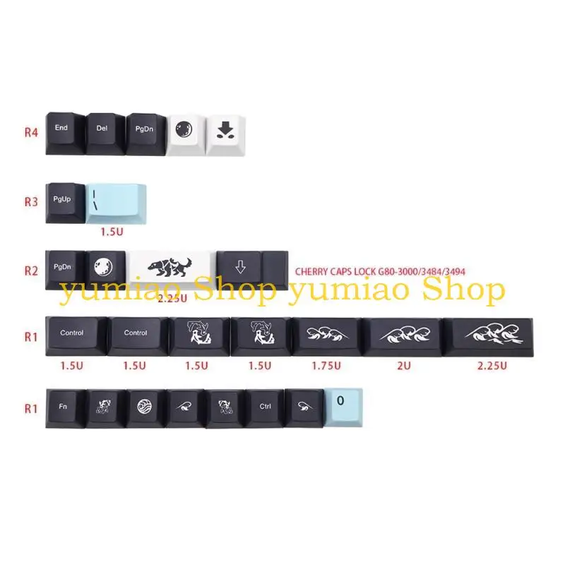 587b Cubos teclas 5 lados Sub KeyCaps para Cherry MX 61/87/104/108 Teclado mecánico - imagen 4