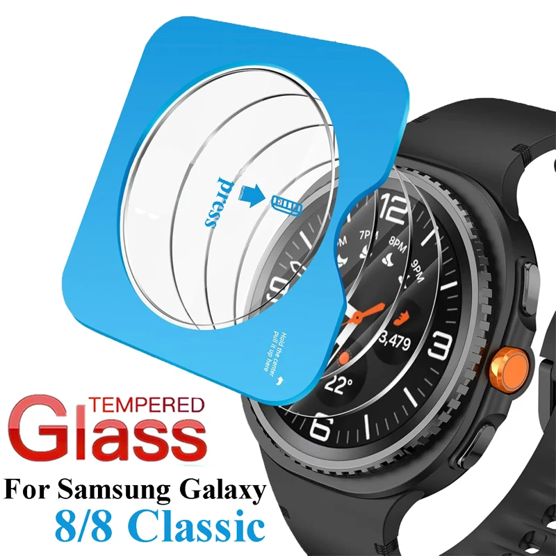 Vidrio templado fácil de instalar para Samsung Galaxy Watch 8Classic 46mm película protectora de pantalla para Galaxy Watch8 40 44mm Ultra 47mm