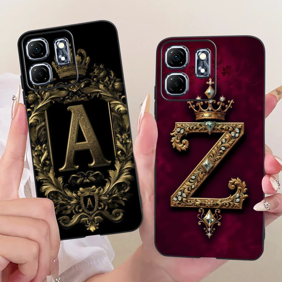 Para Infinix Hot 50i 4G funda X6531 X6531B nueva corona letras cubierta suave TPU funda de teléfono para Infinix Smart 9 Smart9 X6532 contraportada