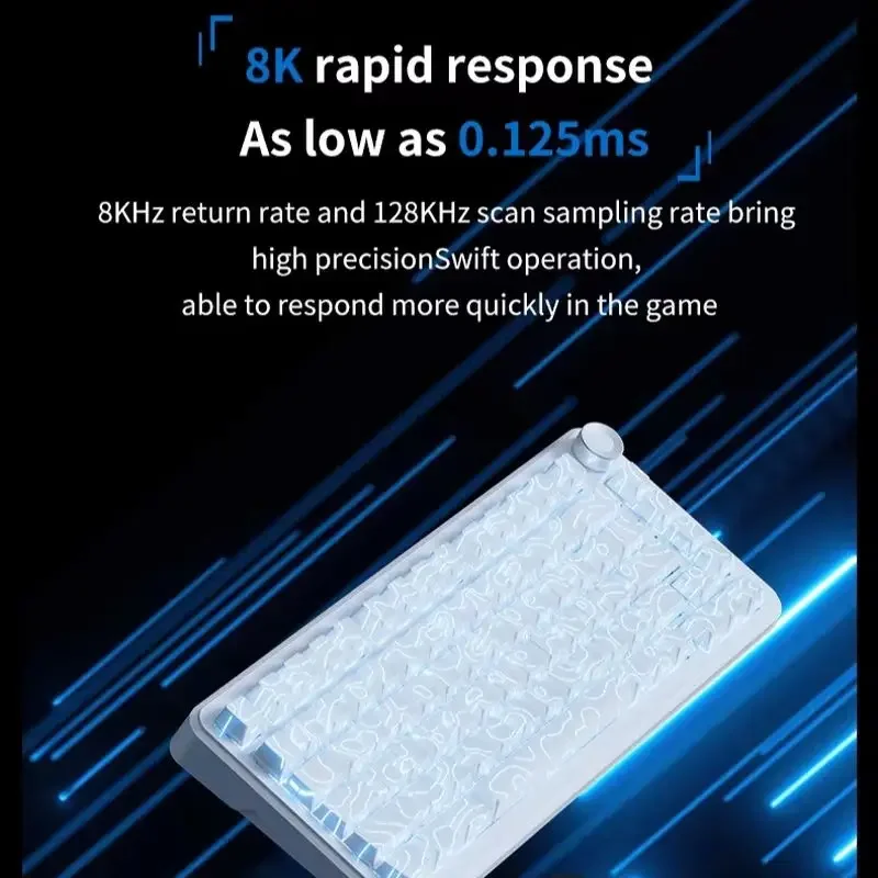 Ajazz Ak820 Max interruptor Ultra magnético Teclado mecánico 8k 128khz 0,01mm RGB personalizado inalámbrico teclado para juegos e-sports caliente - imagen 5