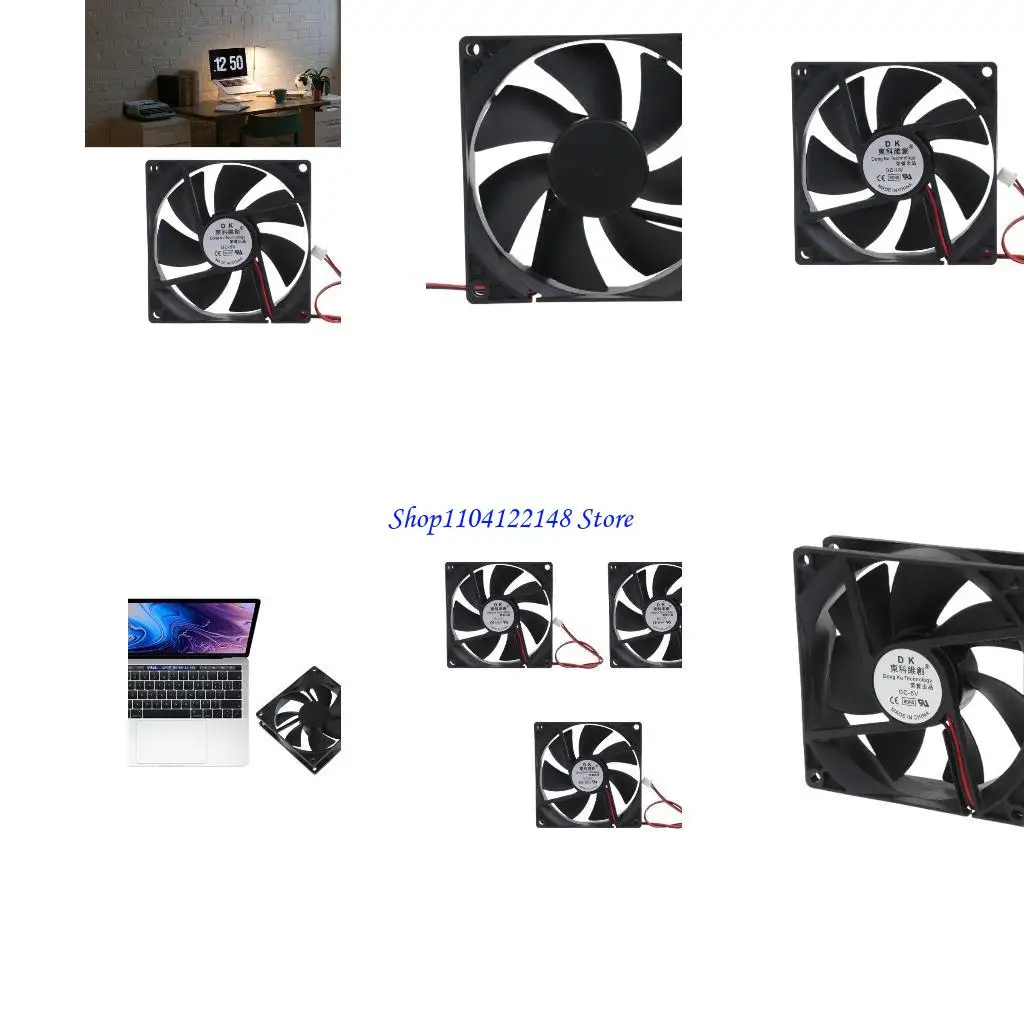 P9FA Ventilador enfriamiento 90 mm 12V 24V 5V 90x90x25 mm XH2.54 2p Ródico bolas dual 3016R Enfriador