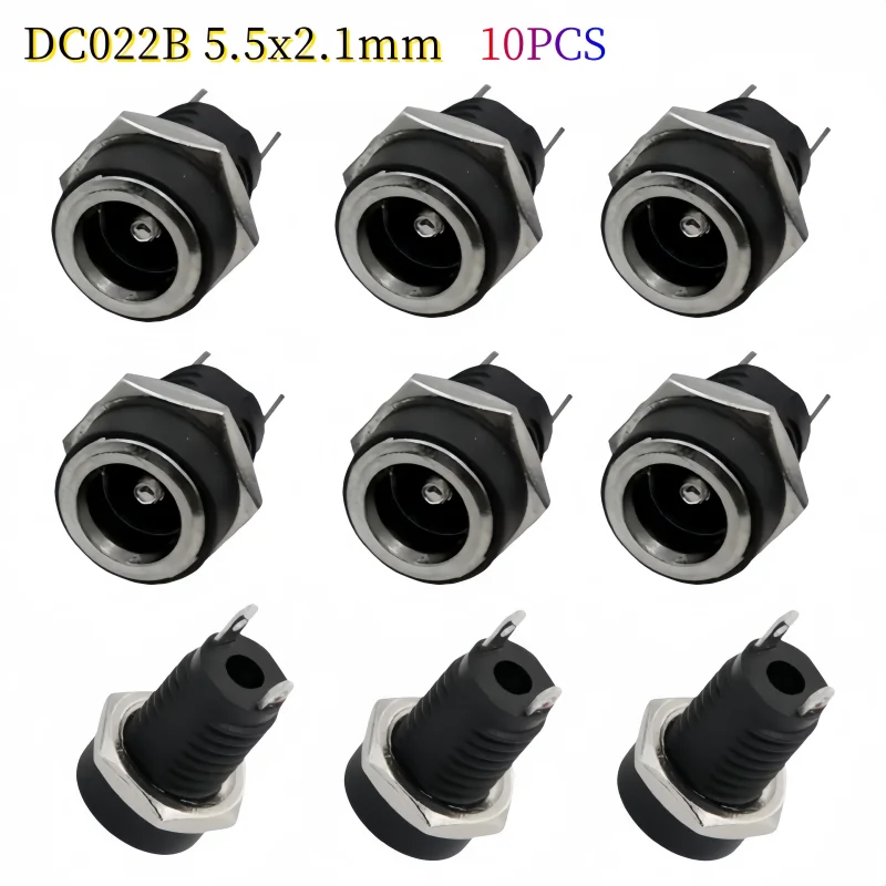 Conectores CC 5,5x2,1mm 3,5x1,3mm enchufe de alimentación CC macho hembra Jack tuerca montaje en Panel conector adaptador de corriente CC 5,5*2,1 - imagen 4