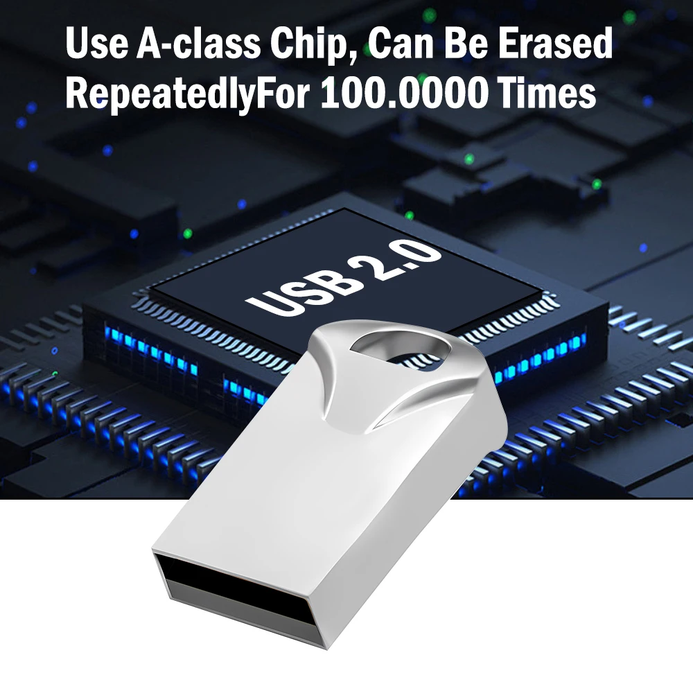 10/50/100 Uds. Unidad Flash Pendrive de Metal 2,0 con logotipo personalizado 64GB 34GB 16GB 8GB 4GB Pen Drive Cle USB en memoria clave para regalo de boda - imagen 3