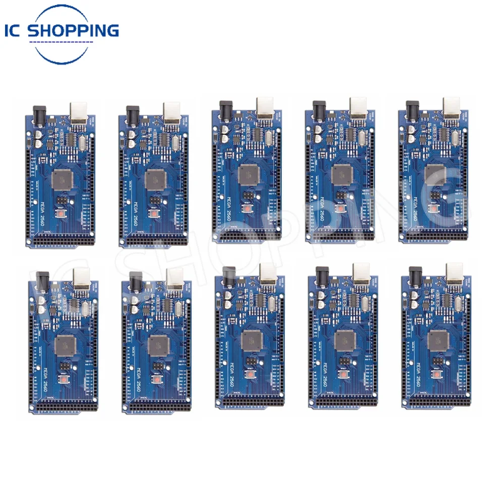 Placa de desarrollo USB para Arduino, 10 piezas, MEGA2560, MEGA 2560, R3, ATmega2560-16AU, CH340G, AVR, MEGA2560