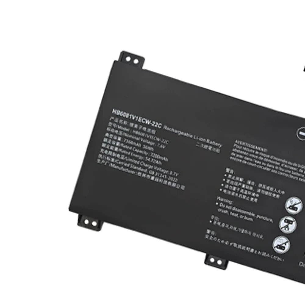 HB6081V1ECW-22C 7,6 V 56Wh 7368mAh batería del ordenador portátil para Huawei Honor Hunter V700 Magicbook Pro 4600H HLYL-WFQ9 HLYL-WFP9 HBL-W29L - imagen 4