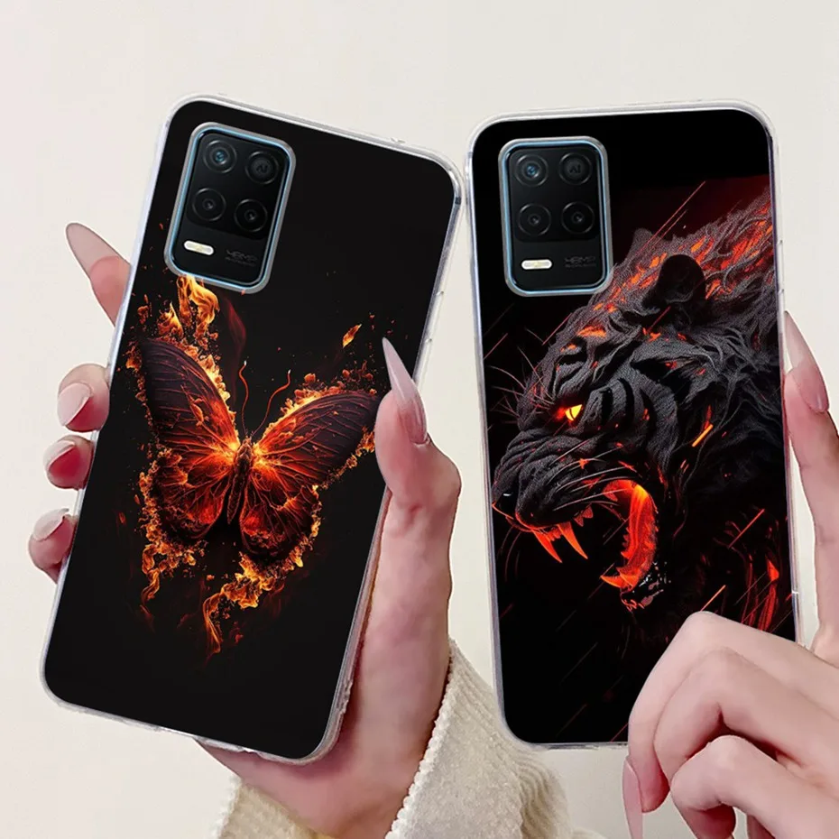 Nuevo diseño de funda de teléfono para Realme 8 5G (RMX3241), funda trasera delgada de TPU transparente para Realme V13 5G Realme8 5G, fundas de silicona suave - imagen 4