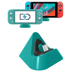 Mini Switch Lite base de carga puerto tipo C soporte pequeño Compatible con Nintendo Switch OLED accesorios para consolas de juegos
