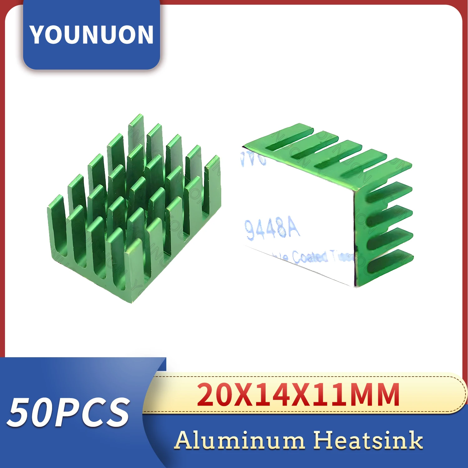 50 Uds YOUNUON 20*14*11mm Mini IC Chipset de aluminio enfriador disipador de calor disipadores de calor 20x14x11/12mm