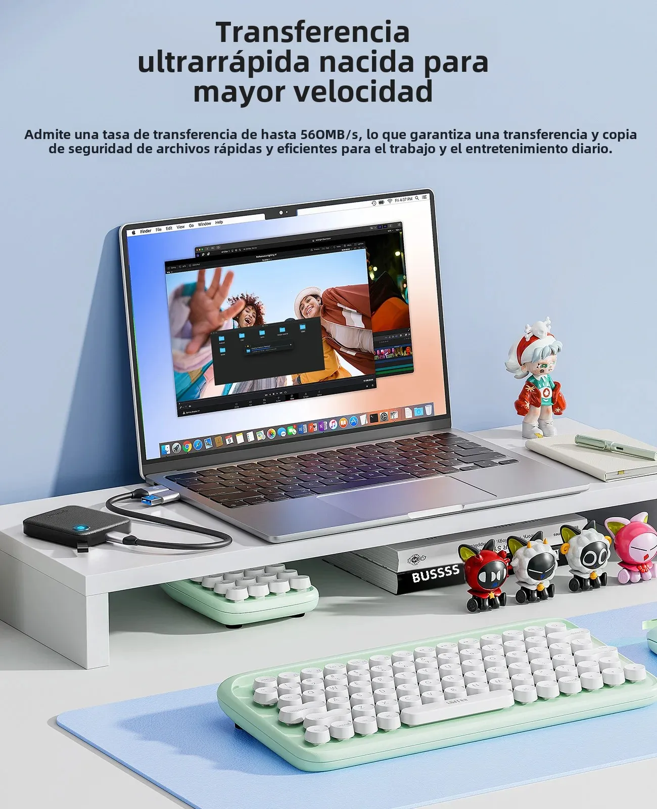 ORICO Unidad de estado sólido externa portátil Disco duro externo USB 3.2 Gen2 SSD para iPhone 15/Pro Windows Mac Ligero - imagen 3